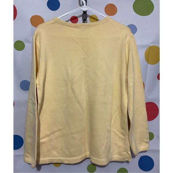 Eddie Bauer 100% Cotton Sweater Crewneck Size Small 🍋🌼 - Picture 11 of 12
